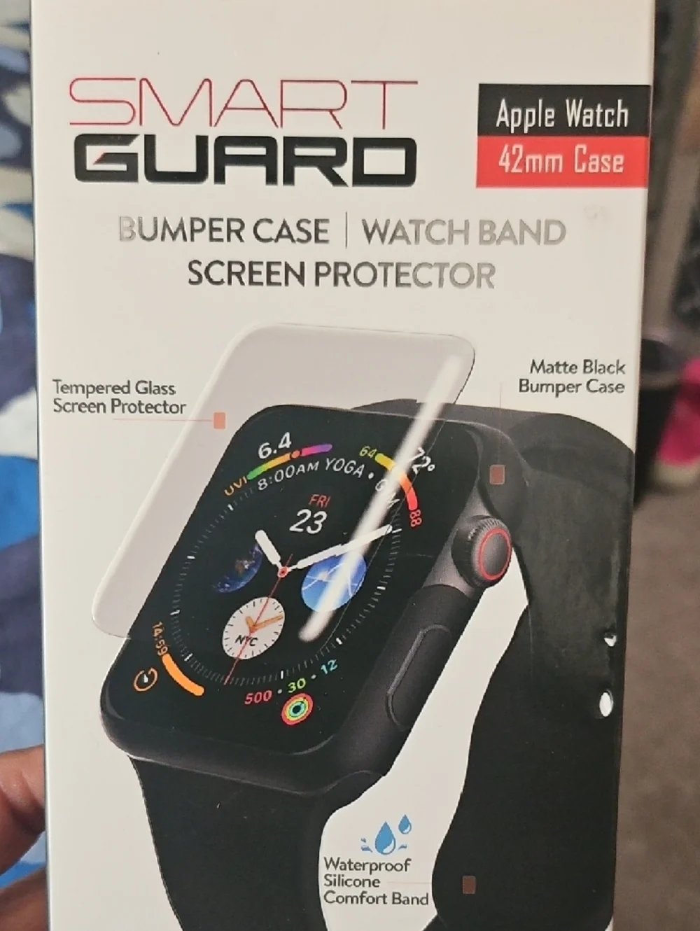 Smart Guard Matte Black Apple Watch 42mm Bumper Case & Band
